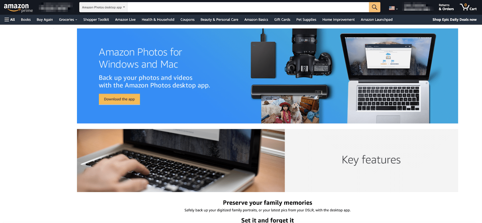 เว็บไซต์ Amazon Drive