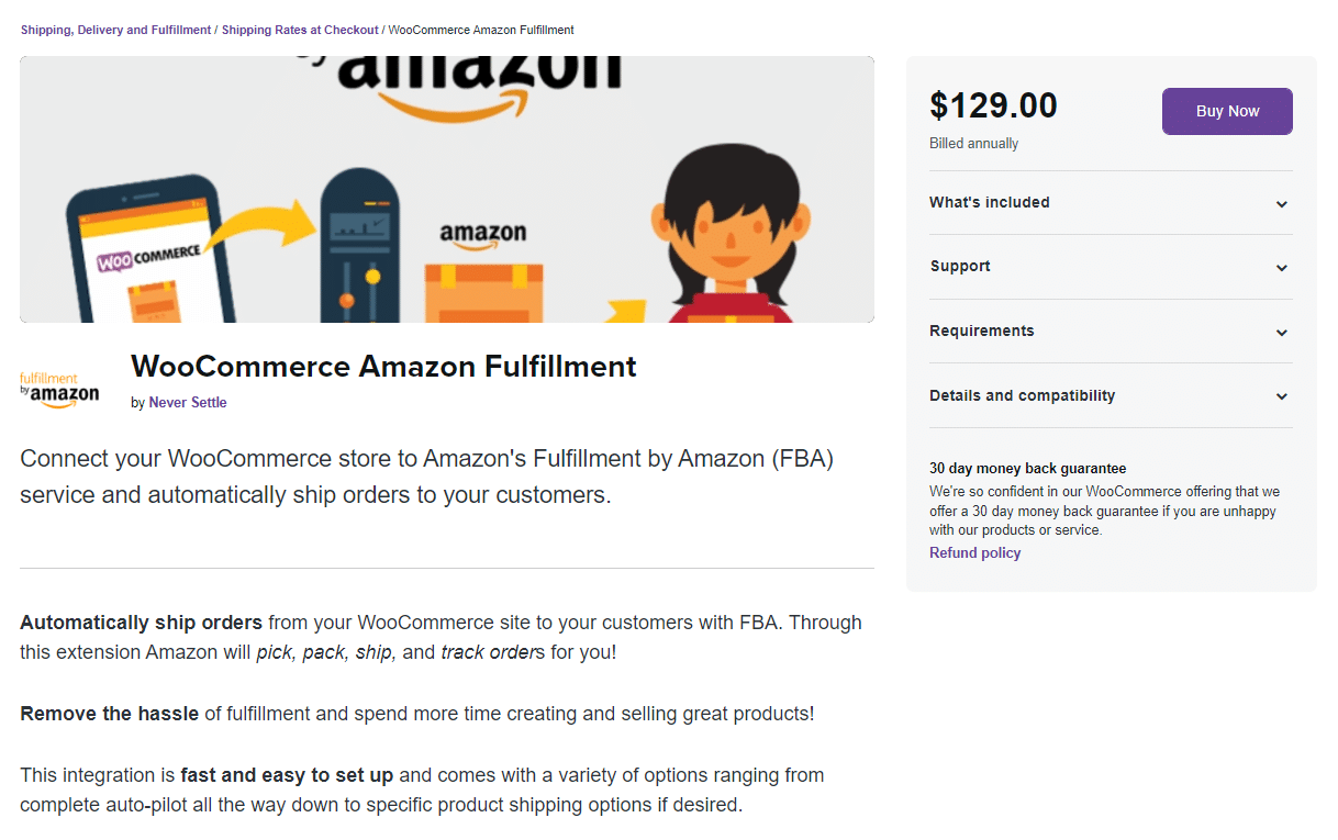 Расширение WooCommerce Amazon Fulfillment