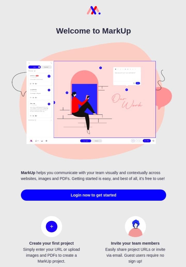 Un exemplu de e-mail de bun venit de la MarkUp