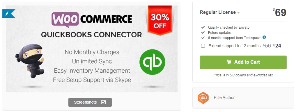 Плагин WooCommerce Quickbooks Connector