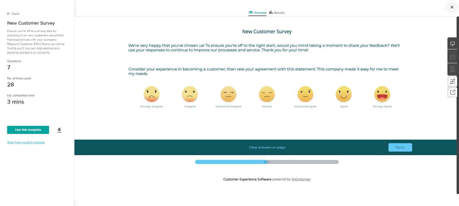 Sondaj pentru clienți SoGoSurvey
