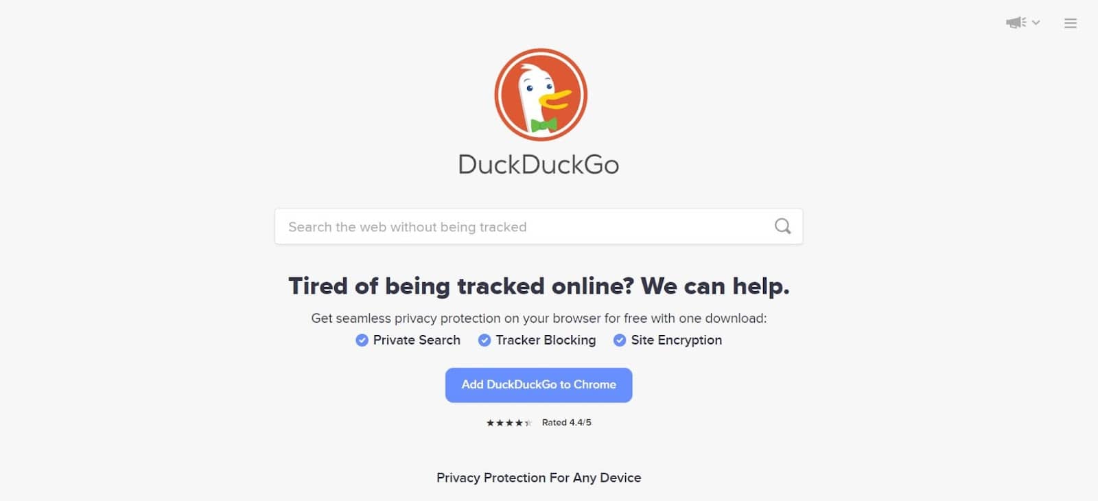 Motorul de căutare al lui DuckDuckGo