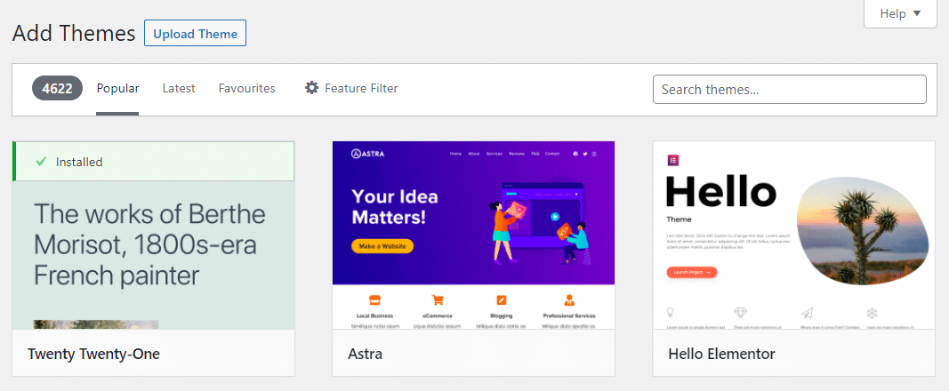 Добавление новой темы для Elementor