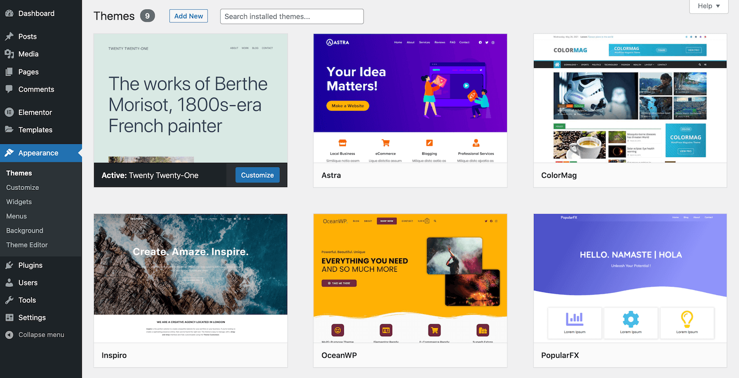 Teme WordPress în depozit