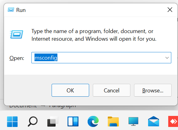 Run utility Window