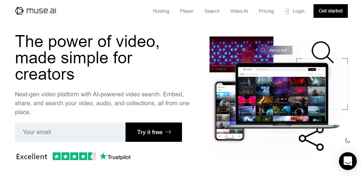 muse.ai แพลตฟอร์มวิดีโอโฮสติ้งสำหรับเว็บไซต์ wordpress