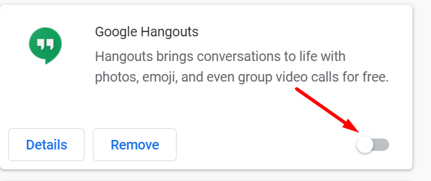 Disable Extensions