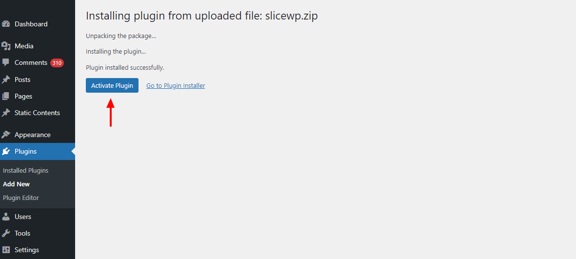 เปิดใช้งาน slicewp