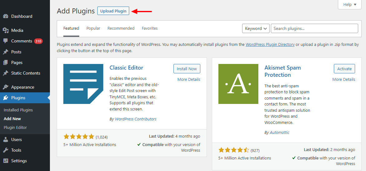อัปโหลดปลั๊กอินพันธมิตร slicewp สำหรับ wordpress