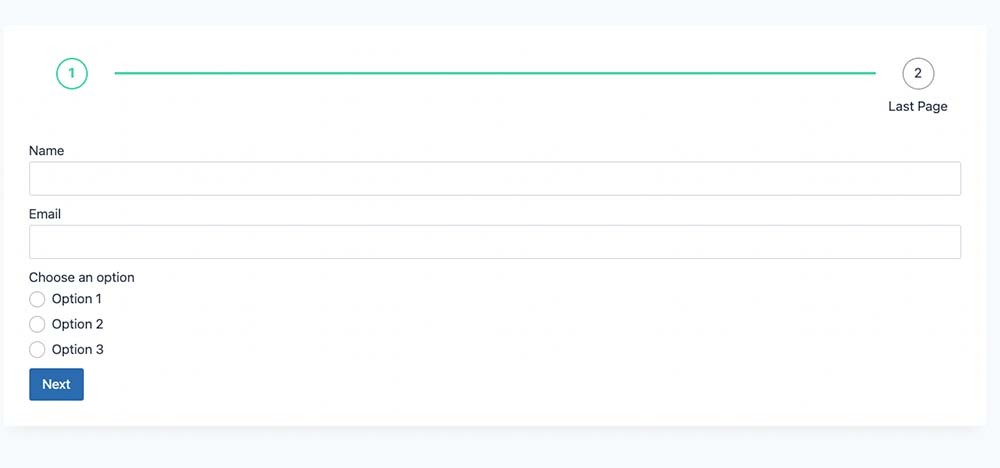 ตัวสร้างแบบฟอร์ม Jet แบบหลายขั้นตอน