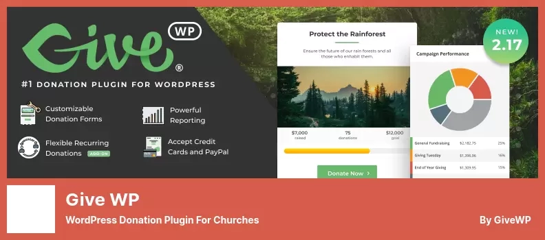 ให้ปลั๊กอิน WP - ปลั๊กอินการบริจาค WordPress สำหรับคริสตจักร