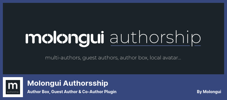 ปลั๊กอิน Molongui Authorsship - กล่องผู้แต่ง ผู้เขียนรับเชิญ & ปลั๊กอินผู้เขียนร่วม