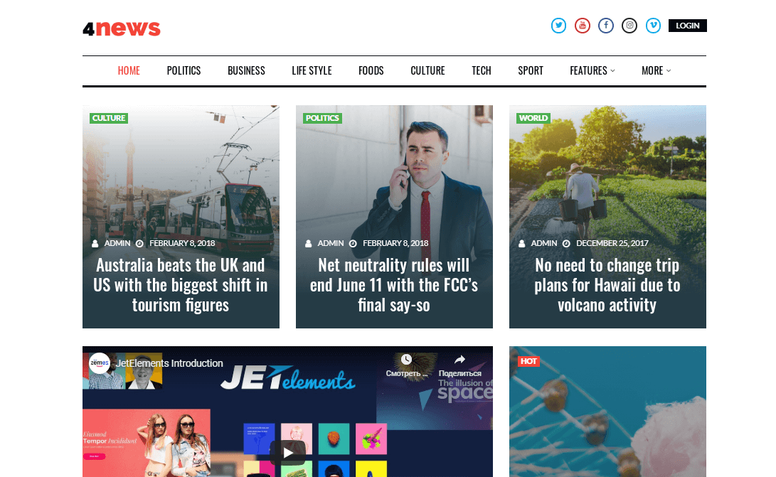 4news meilleur thème de magazine WordPress