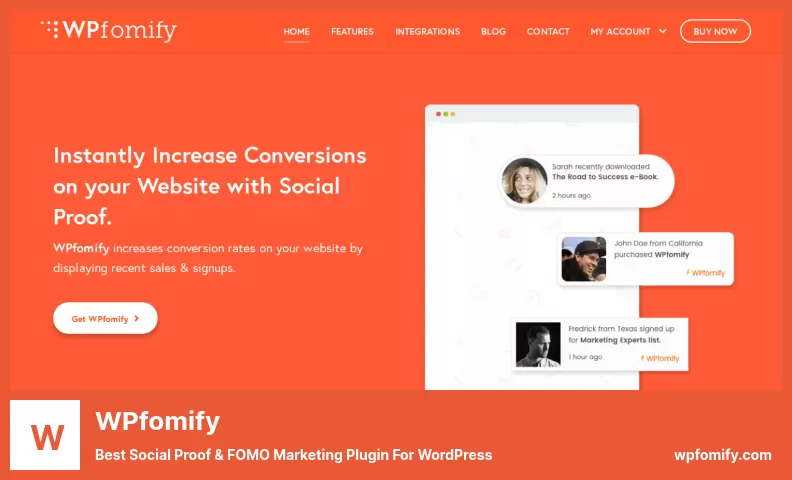 ปลั๊กอิน WPfomify - ปลั๊กอินการตลาดและหลักฐานทางสังคมที่ดีที่สุดสำหรับ WordPress