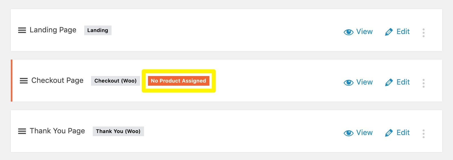 ป้าย No Product Assigned บนหน้า Checkout ใน Cartflows
