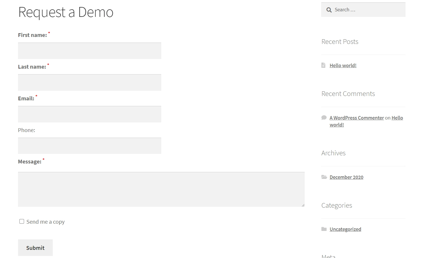 ผลลัพธ์ - การรวม WordPress Salesforce