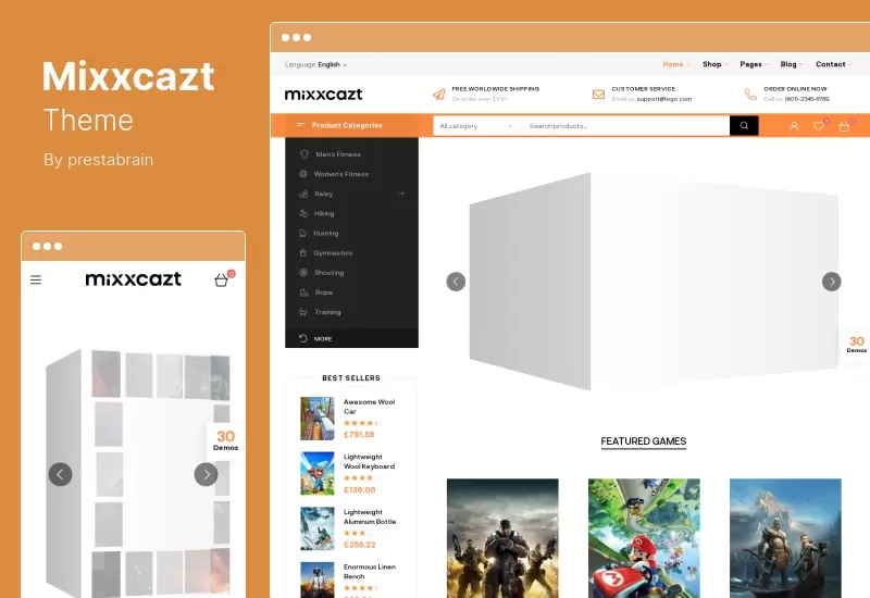 موضوع Mixxcazt - سمة WooCommerce إبداعية متعددة الأغراض