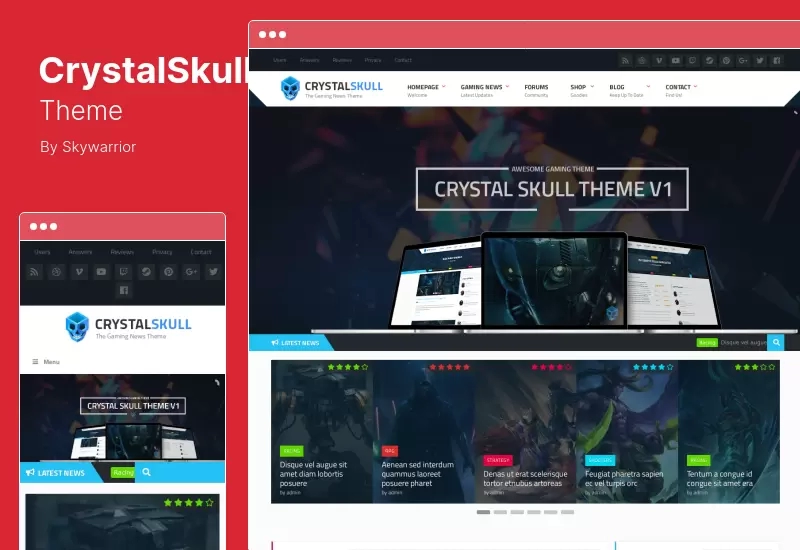 موضوع CrystalSkull - سمة وورد لمجلة الألعاب