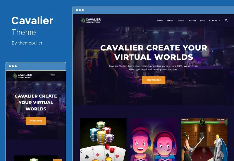 Cavalier Theme - موضوع الألعاب ستوديو ووردبرس RTL