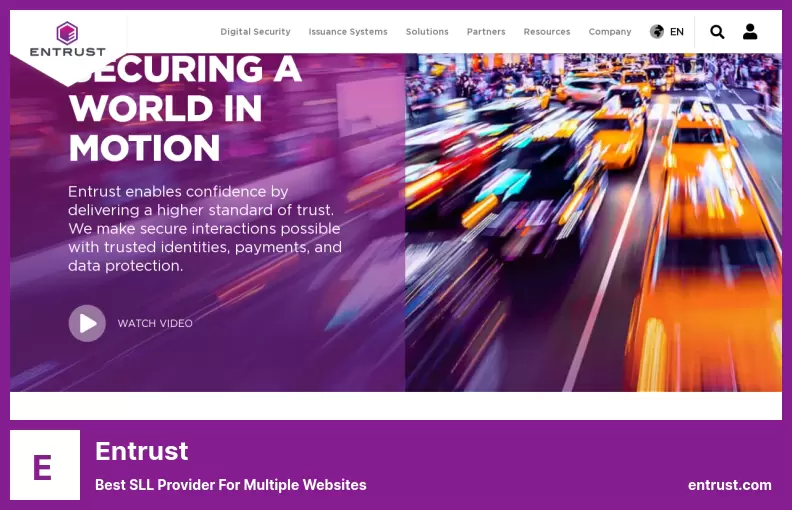 Entrust - أفضل مزود SLL لمواقع الويب المتعددة