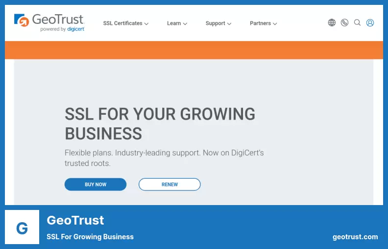 GeoTrust - SSL لتنمية الأعمال