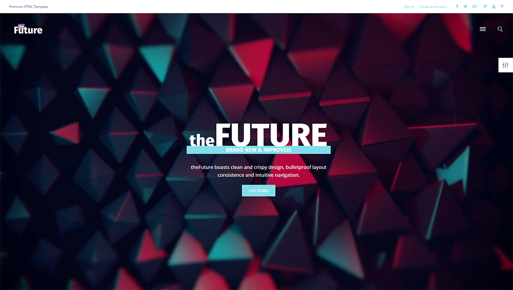 theFuture - Webdesign Mehrzweck-HTML5-Website-Vorlage