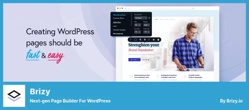 Brizy Plugin - ตัวสร้างเพจรุ่นต่อไปสำหรับ WordPress