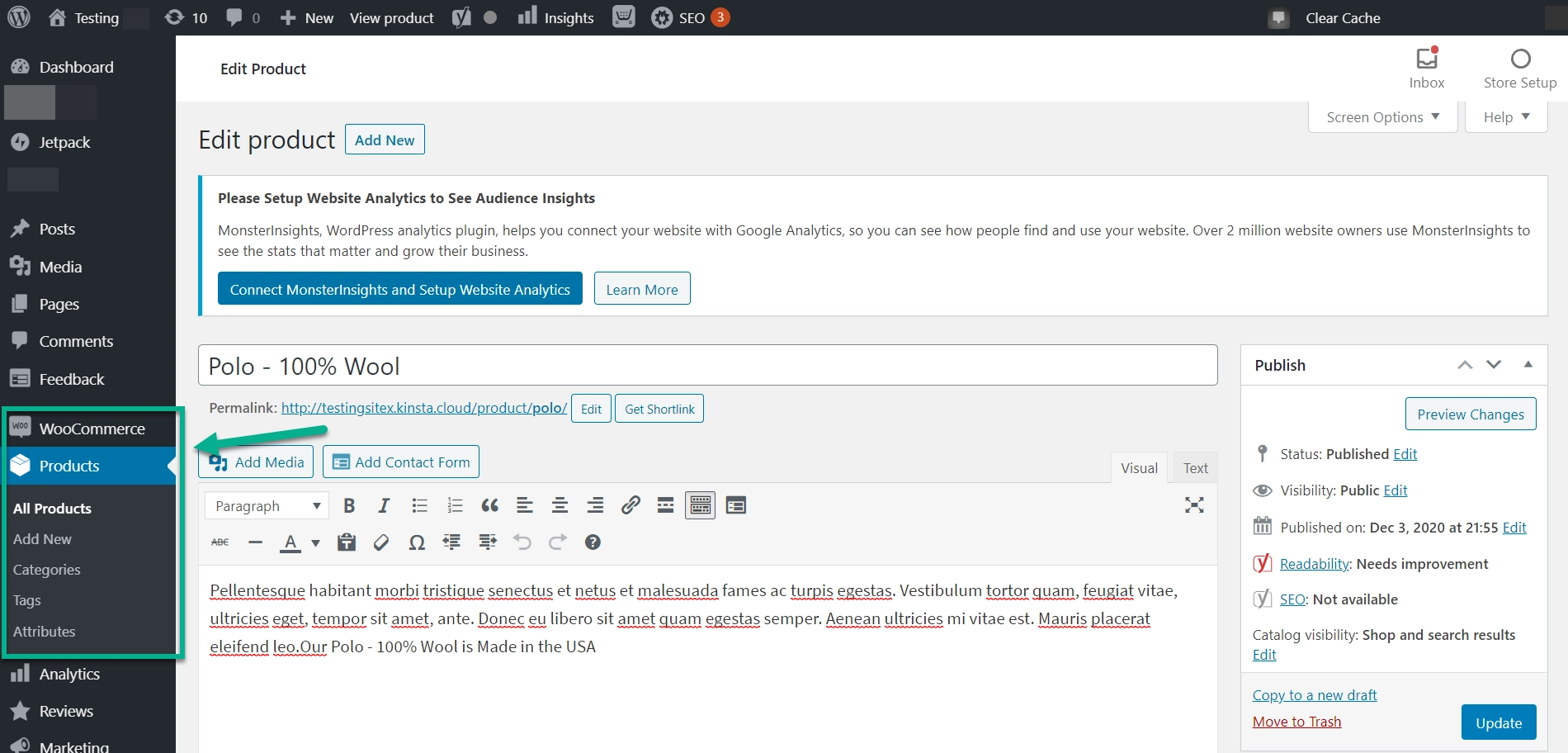 WooCommerce เพิ่มผลิตภัณฑ์