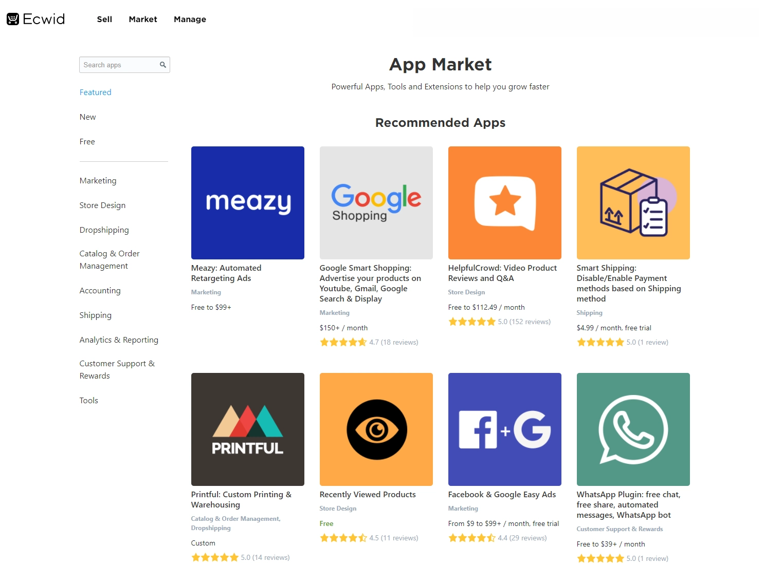 Ecwid vs WooCommerce: แอพและการบูรณาการ