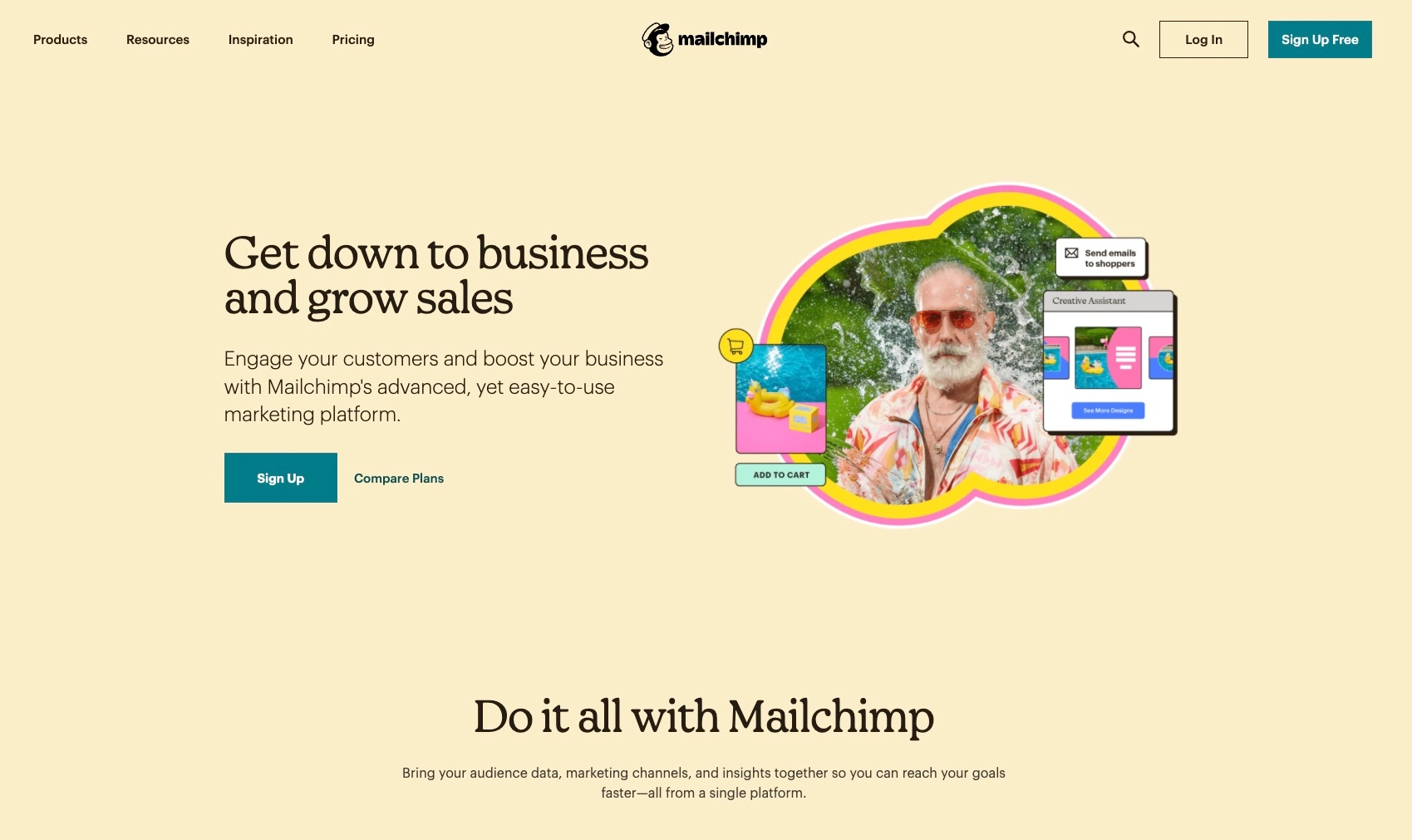 جناح التسويق عبر البريد الإلكتروني MailChimp.