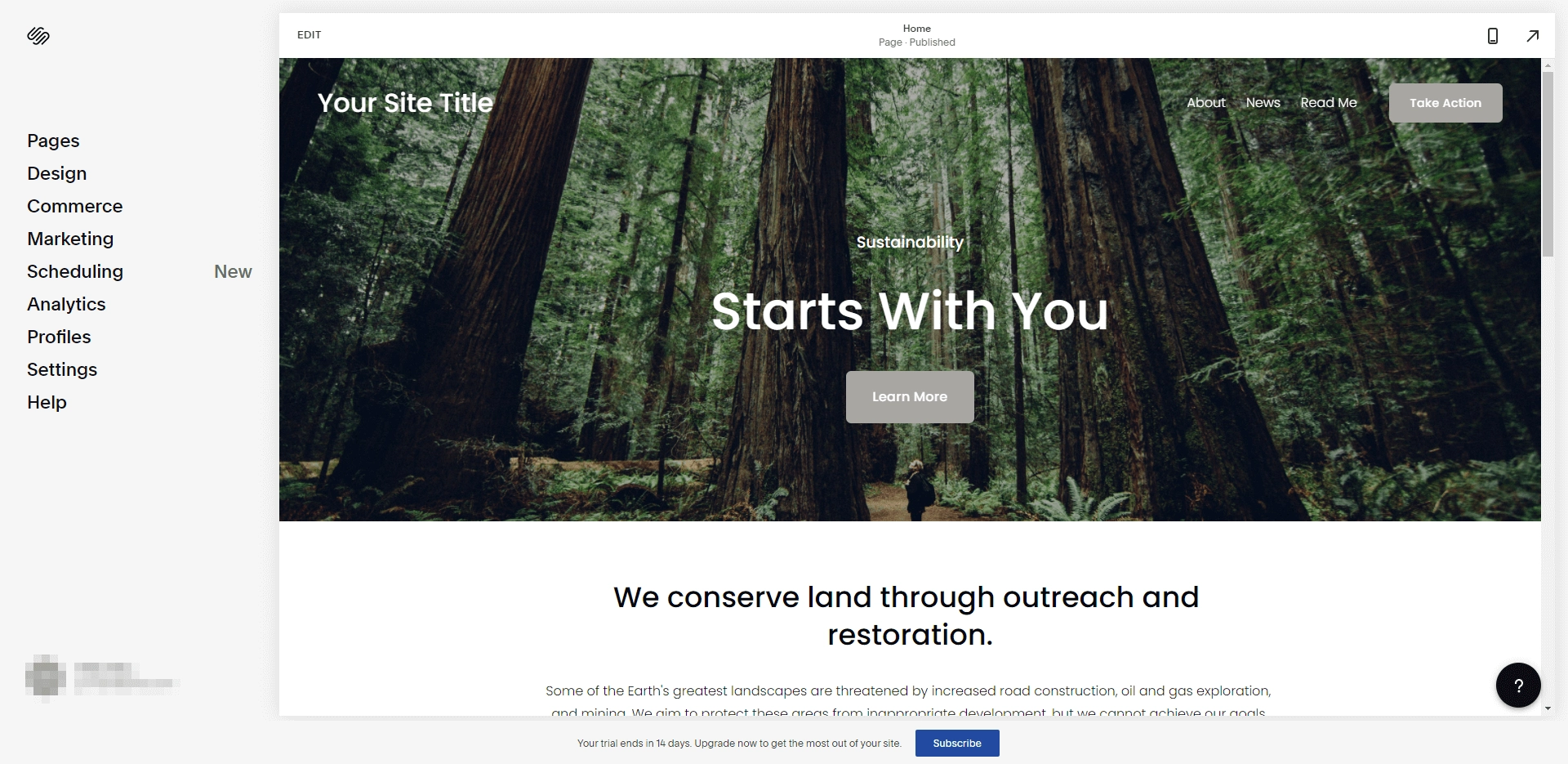 Wix vs Squarespace: Squarespace มีตัวแก้ไขที่จำกัดมากกว่า