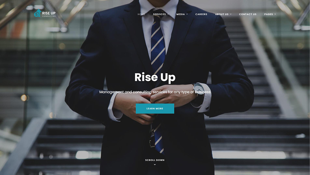 Rise Up - HTML-Vorlage für Unternehmensberatung