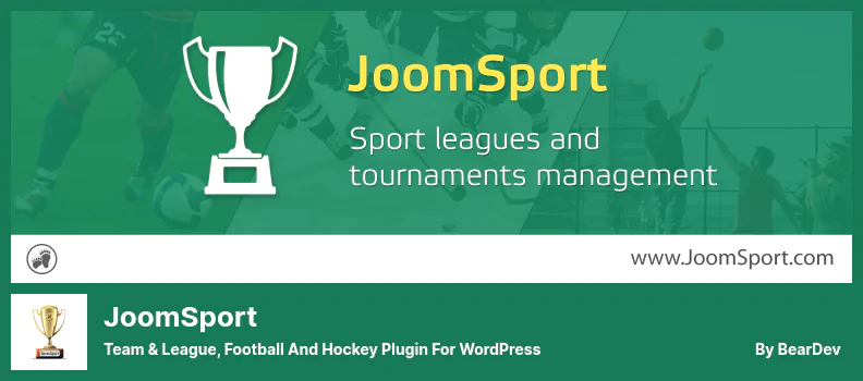 ปลั๊กอิน JoomSport - ทีม & ลีก ปลั๊กอินฟุตบอลและฮอกกี้สำหรับ WordPress