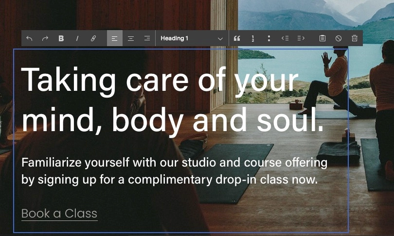 تحديد موقع محرر نصوص Squarespace