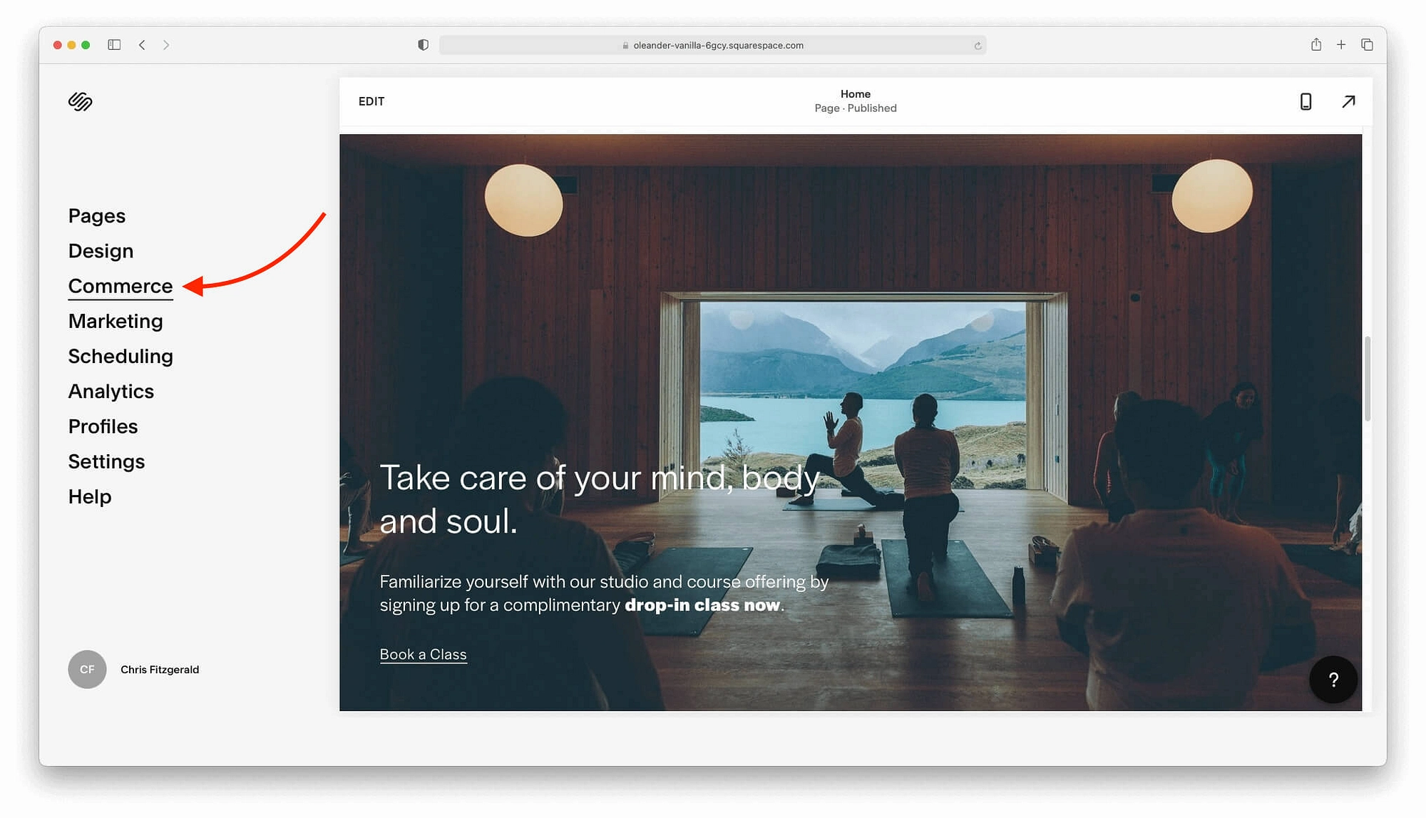بدءًا من تجارة Squarespace