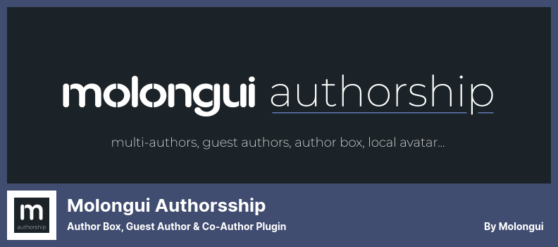 ปลั๊กอิน Molongui Authorsship - กล่องผู้แต่ง ผู้เขียนรับเชิญ & ปลั๊กอินผู้เขียนร่วม