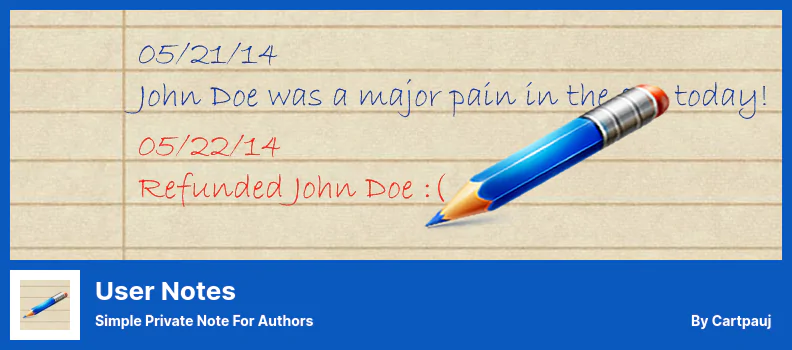 User Notes Plugin - บันทึกย่อส่วนตัวอย่างง่ายสำหรับผู้เขียน