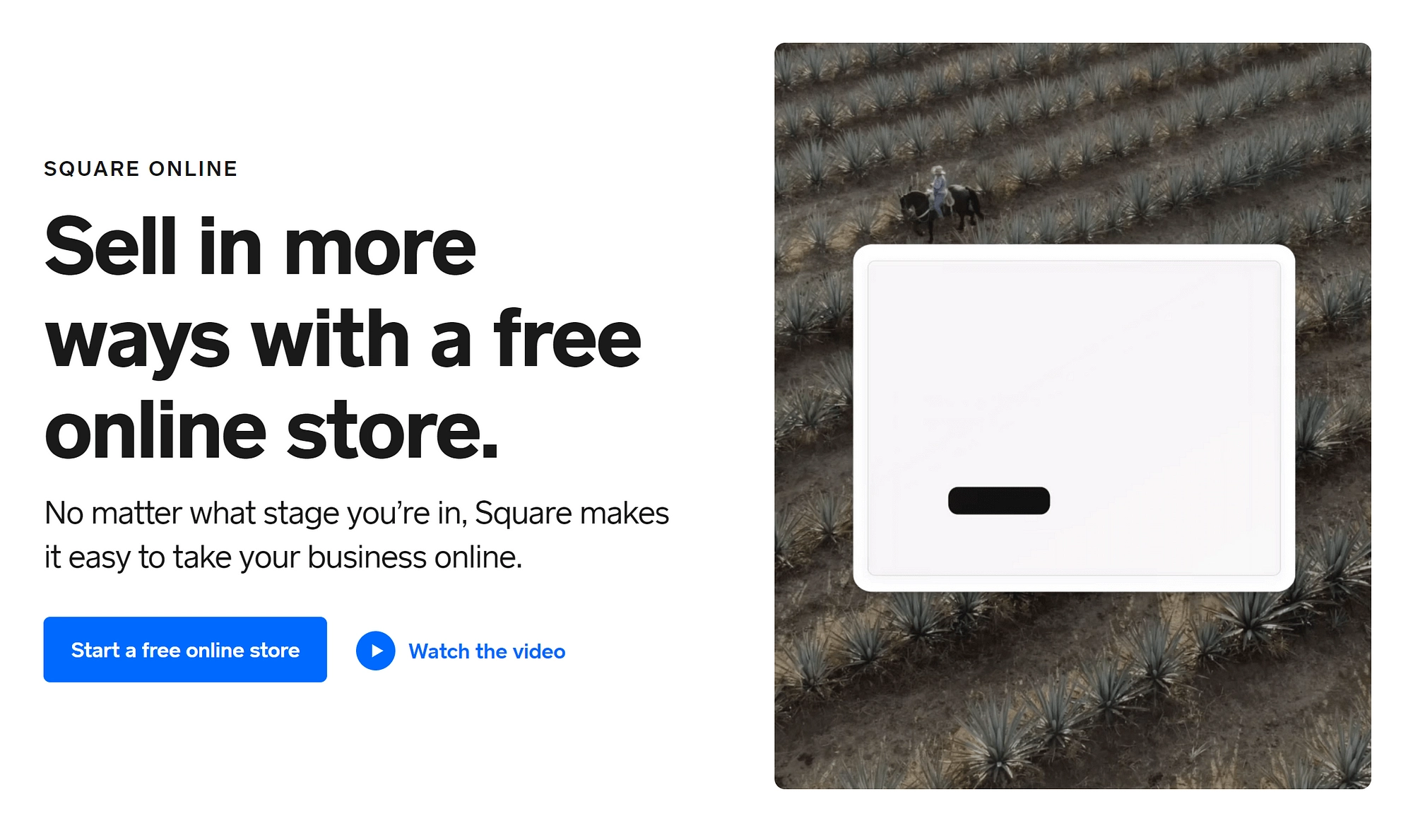หน้าแรกสำหรับเครื่องมือสร้างเว็บไซต์ร้านเสริมสวยที่มีประสิทธิภาพ Square Online