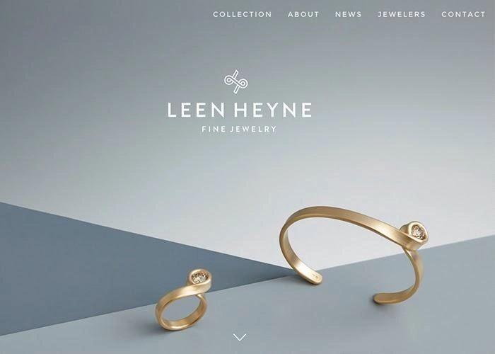 El diseño minimalista del sitio web de Leen Heyne