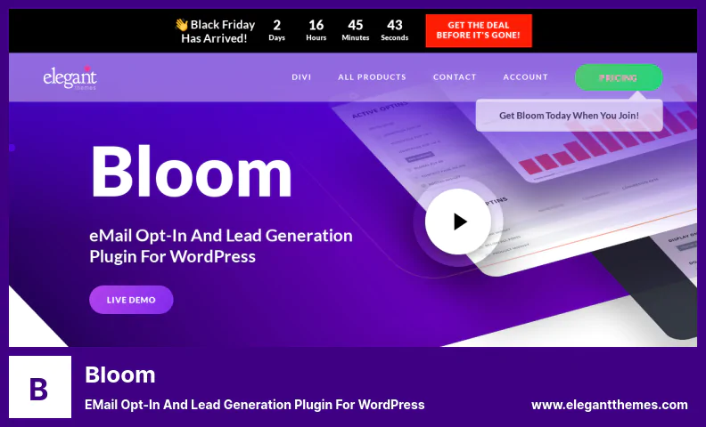 Bloom Plugin - อีเมล Opt-In และปลั๊กอิน Lead Generation สำหรับ WordPress