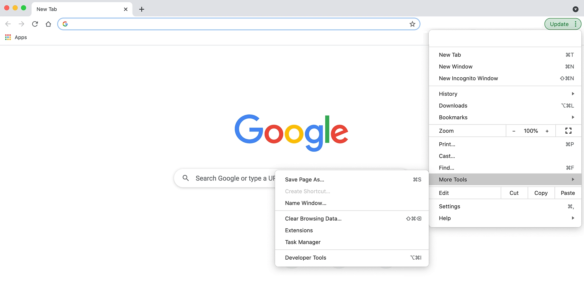 كيفية مسح ذاكرة التخزين المؤقت باستخدام Google Chrome.