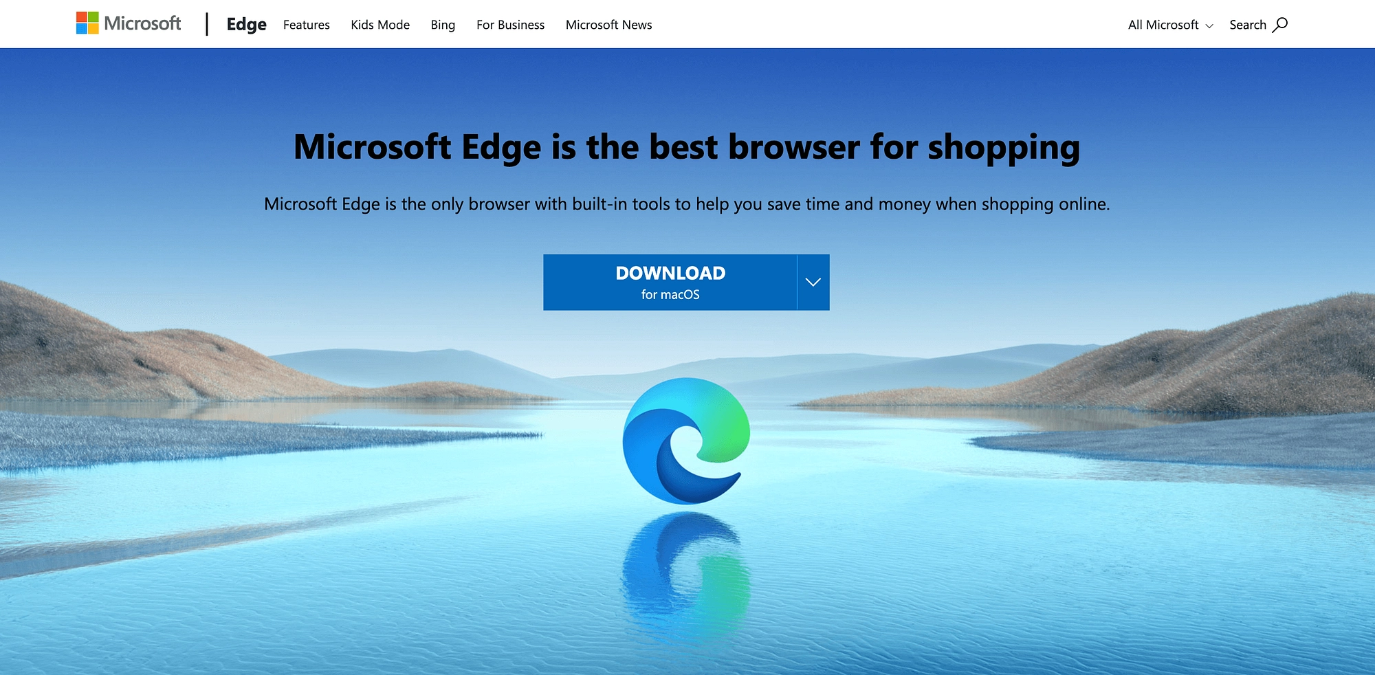 متصفح الويب Microsoft Edge.