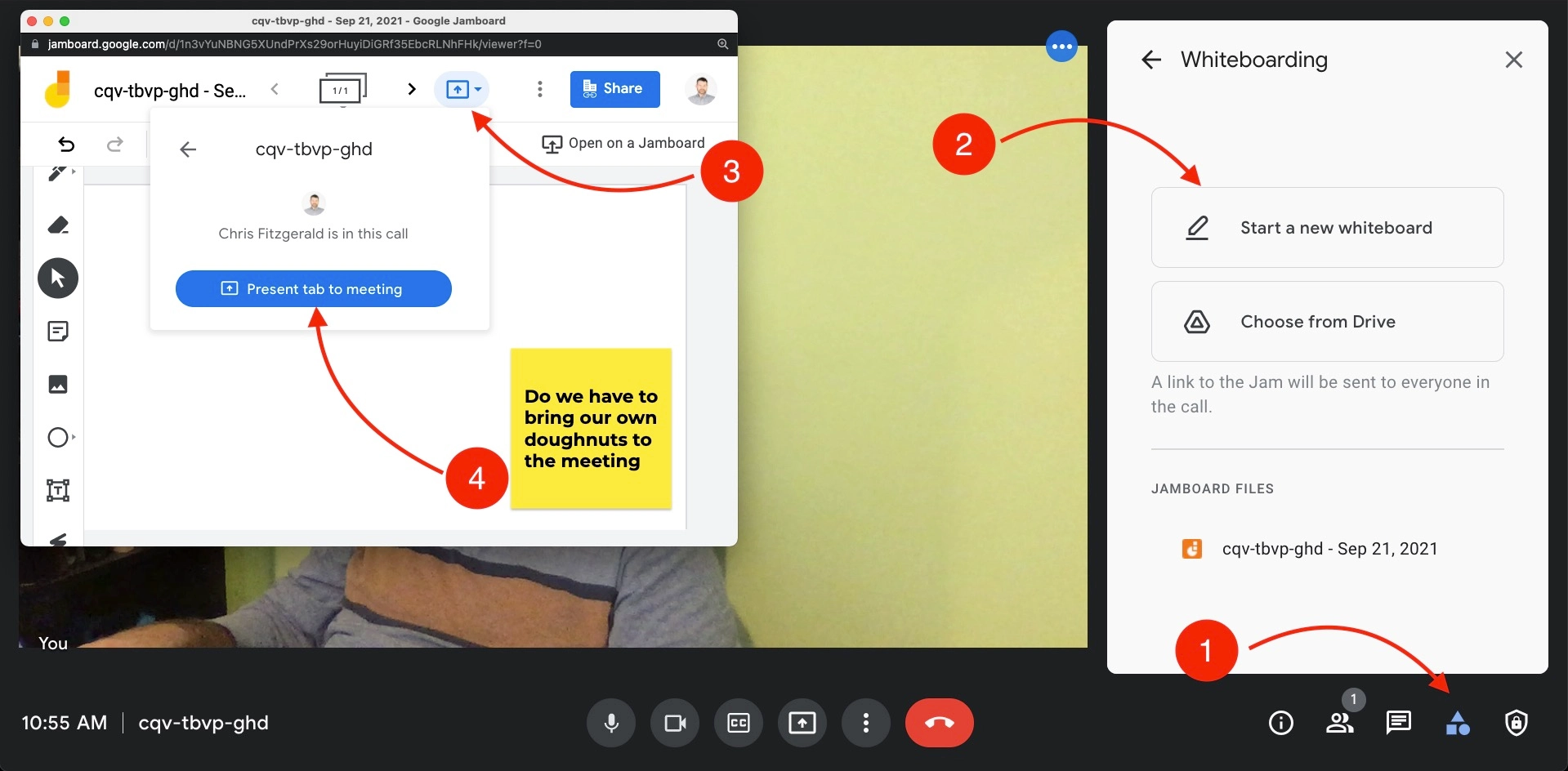 Google Meet vs. Zoom: Whiteboarding