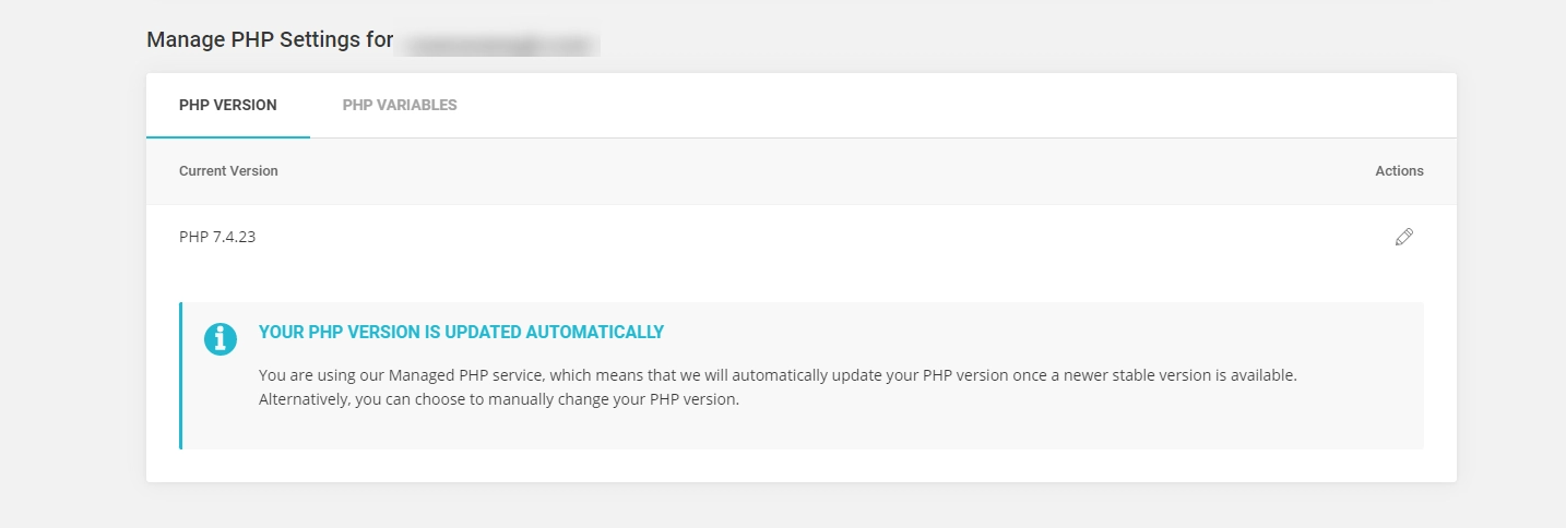 การตั้งค่า PHP ของไซต์กราวด์