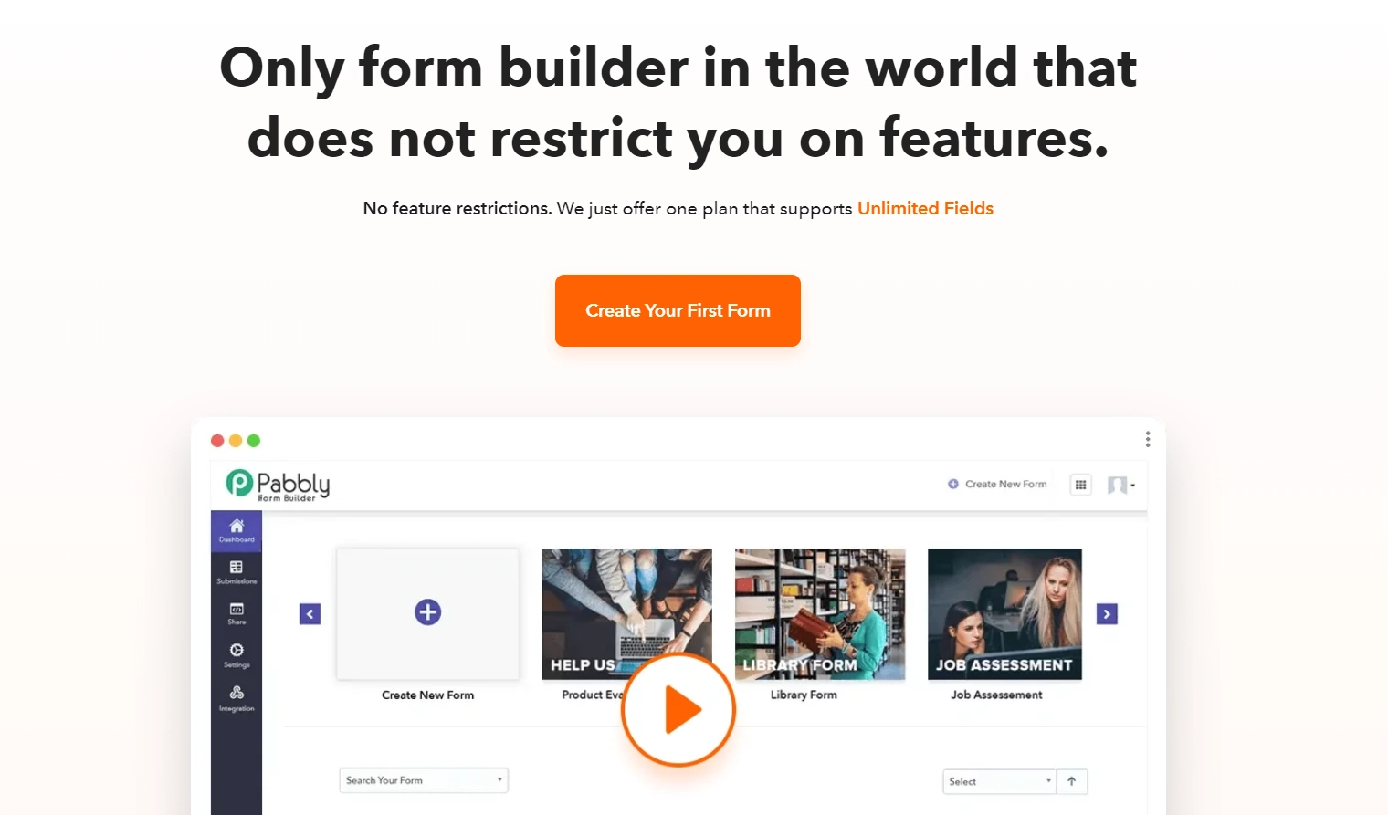 เครื่องมือสร้างแบบฟอร์มออนไลน์ที่ดีที่สุด - Pabbly