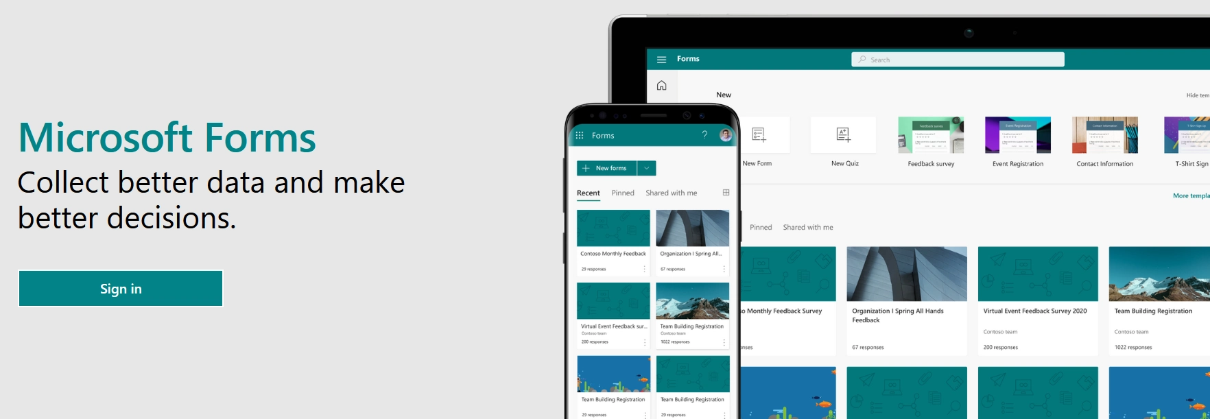 เครื่องมือสร้างแบบฟอร์มออนไลน์ที่ดีที่สุด - Microsoft Forms