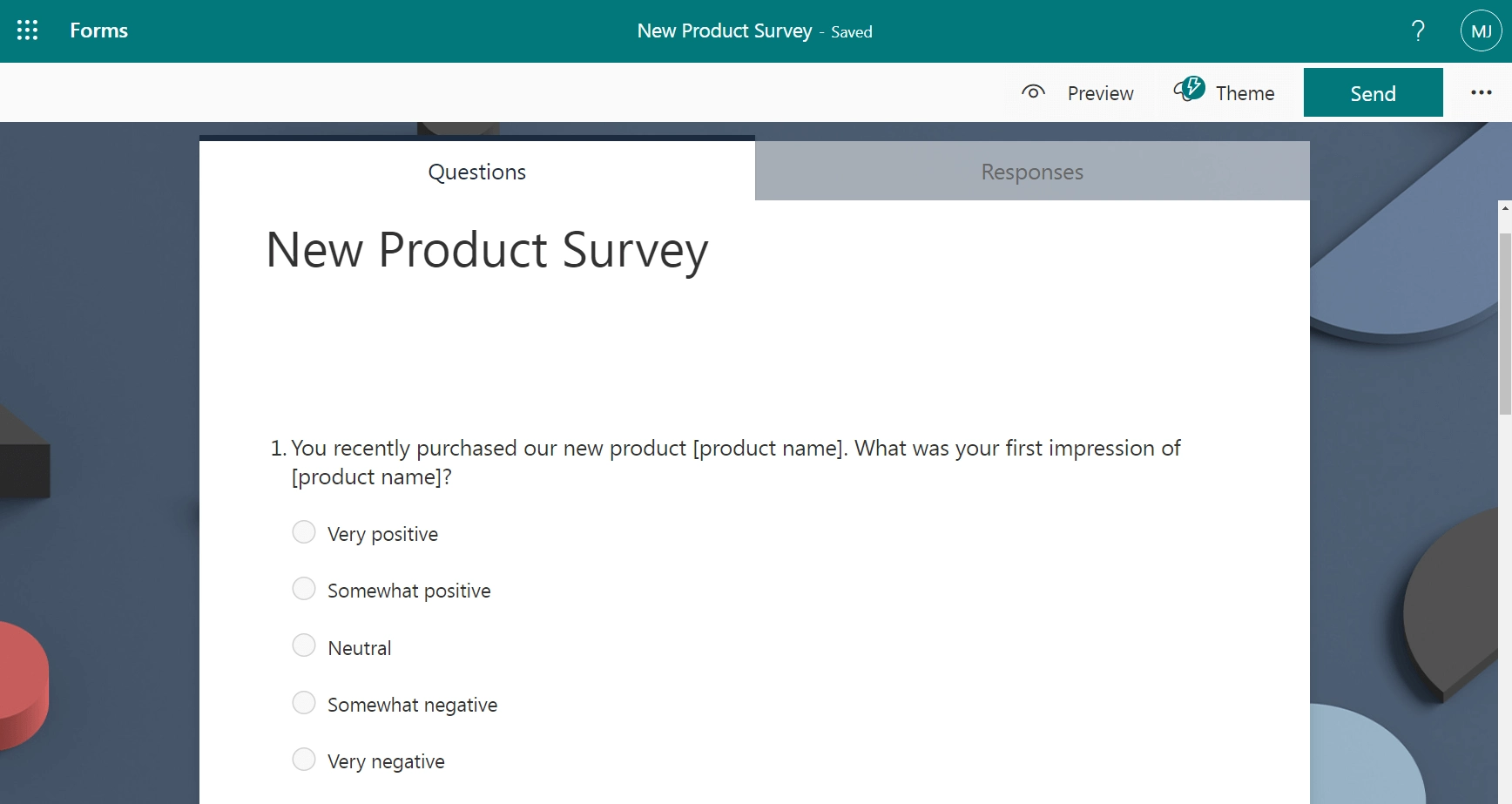 การสร้างฟอร์มใน Microsoft Forms