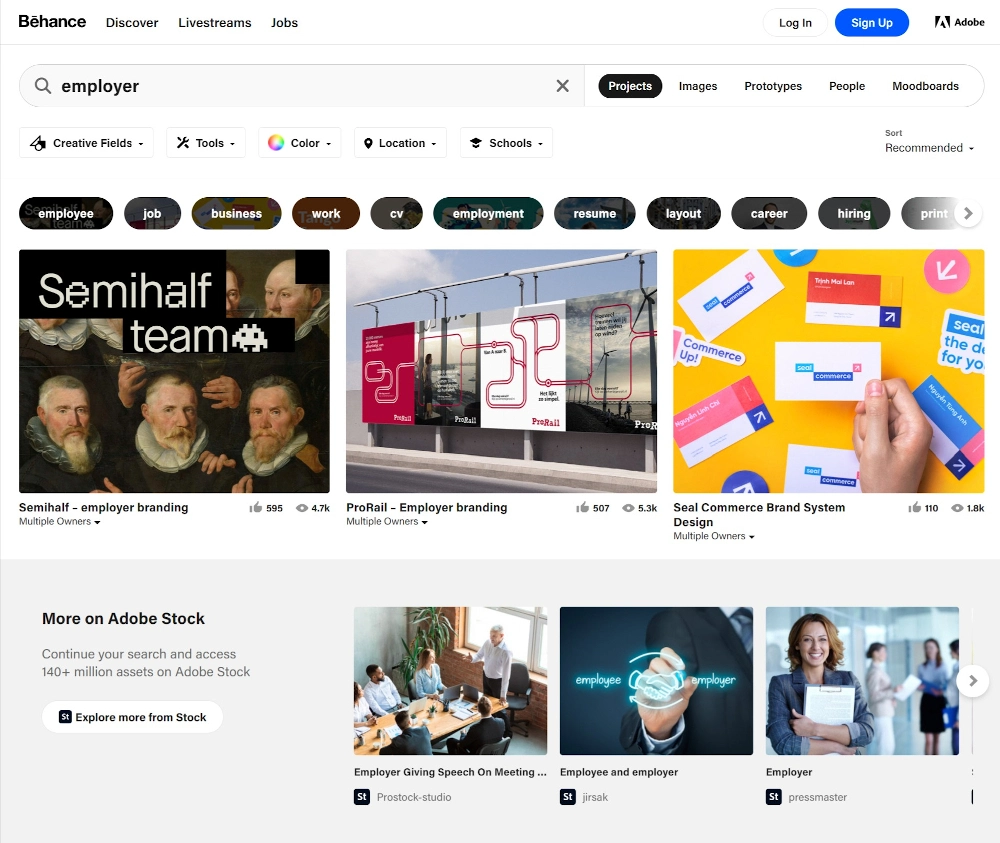 Freelancer einstellen – Behance