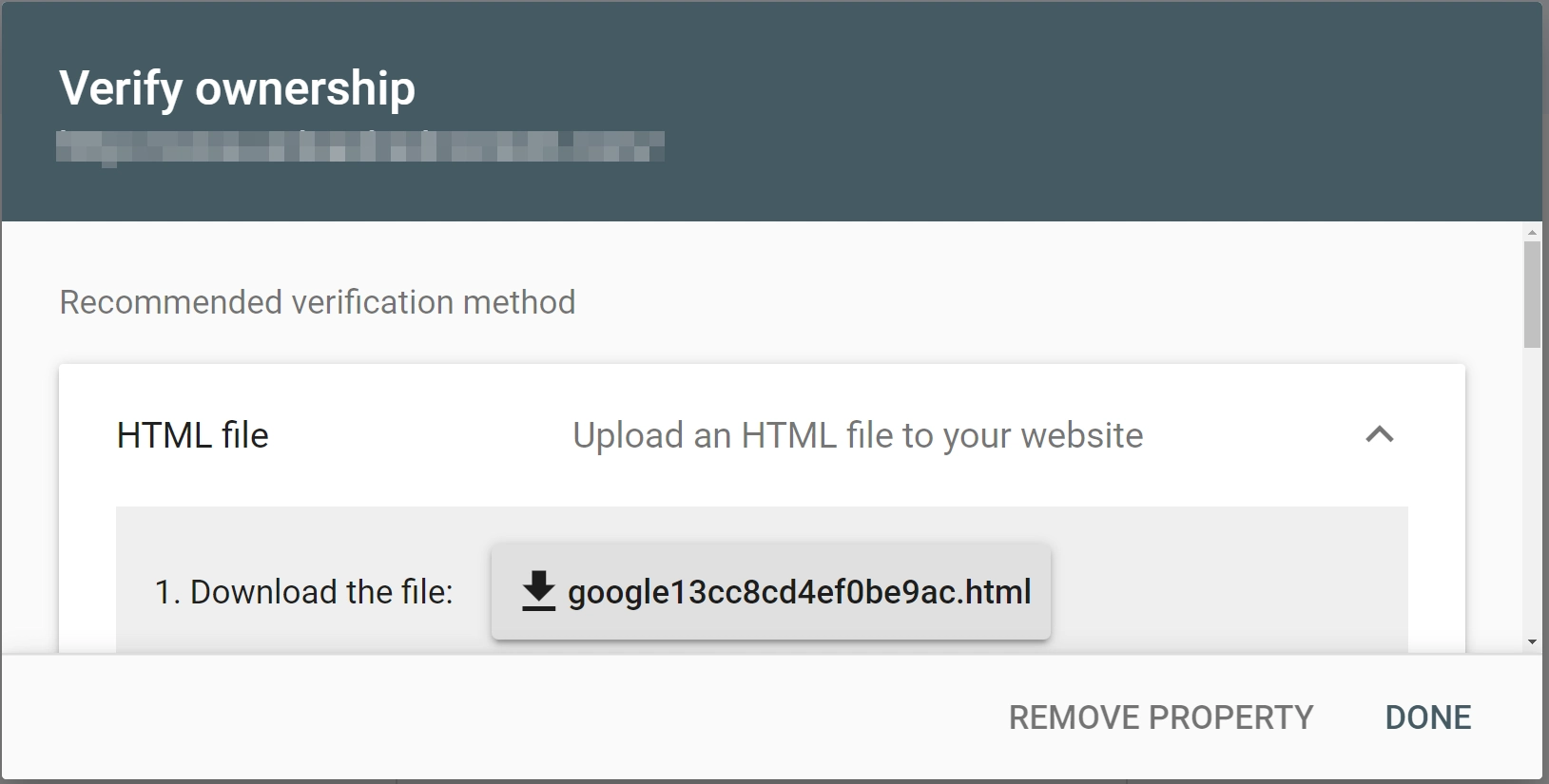 ดำเนินการตรวจสอบไซต์ Google สำหรับไซต์ WordPress ด้วยวิธี HTML