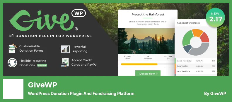 ปลั๊กอิน GiveWP - ปลั๊กอินการบริจาค WordPress และแพลตฟอร์มการระดมทุน